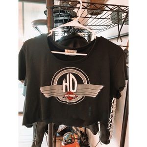 - SOLD - VTG Harley Davidson Crop Top